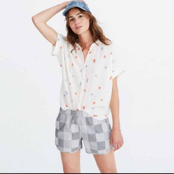 Madewell Tops - MADEWELL Daisy Embroidered Central Shirt